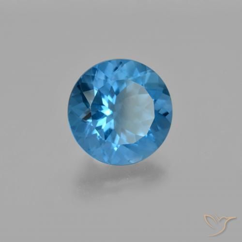 10.93 ct Blue Color-Change Fluorite Stone, Natural Color-Change Fluorite in Round Facet Shape for Sale