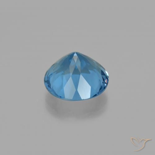 Color-Change Fluorite Gemstone in 14 mm (calibrated) Size for Sale, Color-Change Fluorite Stone in Navy Blue Color