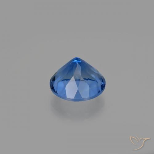 Color-Change Fluorite Gemstone in 14 mm (calibrated) Size for Sale, Color-Change Fluorite Stone in Dark Blue Color
