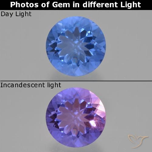 13.97 ct Round Cut Color-Change Fluorite, 15 mm From Brazil, Photo A