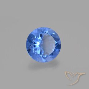 13.97 ct Blue Color-Change Fluorite Stone, Natural Color-Change Fluorite in Round Facet Shape for Sale