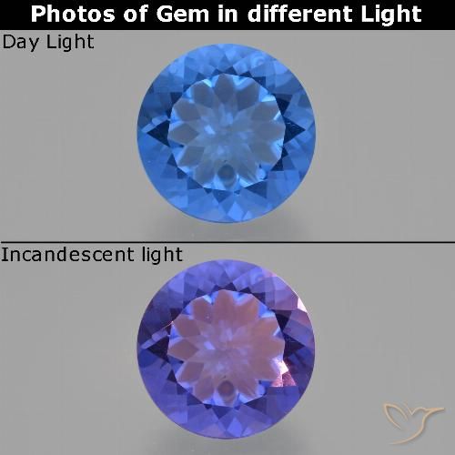 13.19 ct Round Cut Color-Change Fluorite, 15 mm From Brazil, Photo A