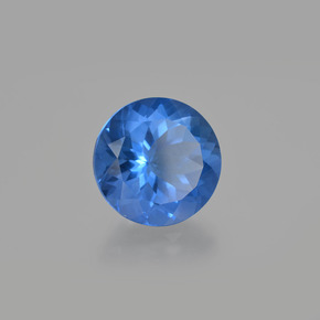 15.29 ct Blue Color-Change Fluorite Stone, Natural Color-Change Fluorite in Round Facet Shape for Sale