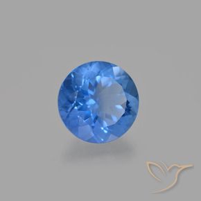 15.04 ct Blue Color-Change Fluorite Stone, Natural Color-Change Fluorite in Round Facet Shape for Sale