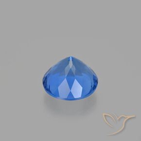 Color-Change Fluorite Gemstone in 15 mm (calibrated) Size for Sale, Color-Change Fluorite Stone in Deep Blue Color