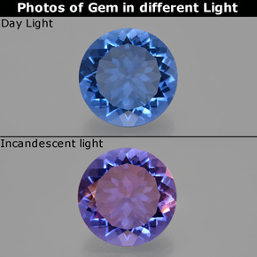 11.7ct Round Facet Violet to Blue Color-Change Fluorite for sale thumb image of 11.7ct Round Facet Violet to Blue Color-Change Fluorite (ID: 413688)