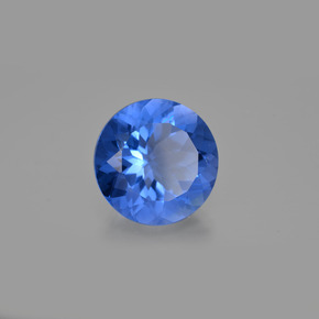 13.98 ct Blue Color-Change Fluorite Stone, Natural Color-Change Fluorite in Round Facet Shape for Sale
