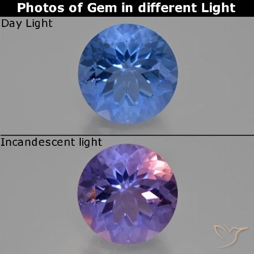 Fluorite ronde à changement de couleur de 13,89 ct, 15 mm du Brésil, Photo A