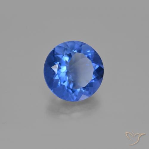 10.65 ct Blue Color-Change Fluorite Stone, Natural Color-Change Fluorite in Round Facet Shape for Sale