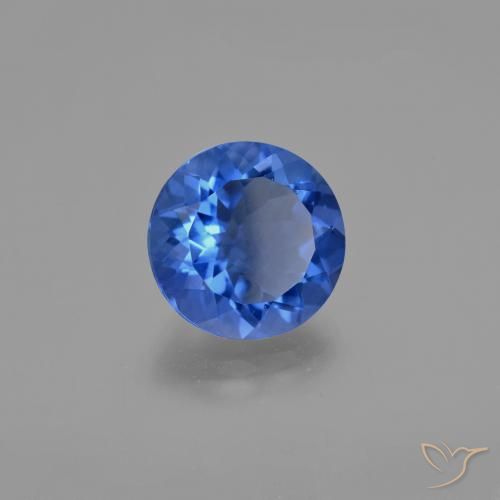 10.90 ct Blue Color-Change Fluorite Stone, Natural Color-Change Fluorite in Round Facet Shape for Sale