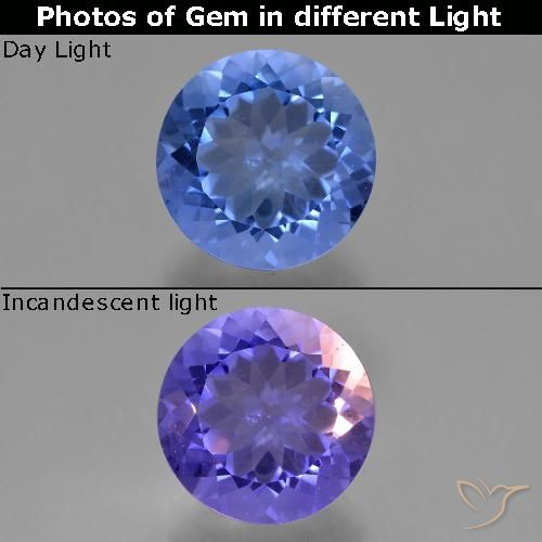 11.13 ct Round Cut Color-Change Fluorite, 14 mm From Brazil, Photo A