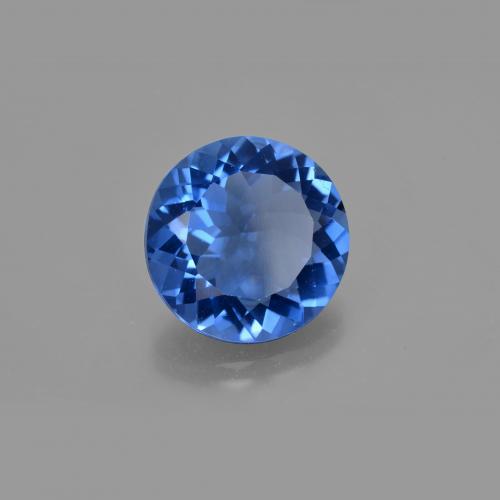 11.38 ct Blue Color-Change Fluorite Stone, Natural Color-Change Fluorite in Round Facet Shape for Sale