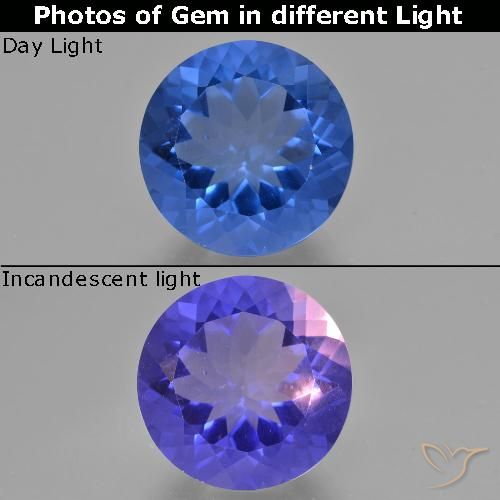 13.6 ct Round Cut Color-Change Fluorite, 15 mm From Brazil, Photo A