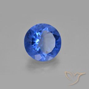 13.60 ct Blue Color-Change Fluorite Stone, Natural Color-Change Fluorite in Round Facet Shape for Sale