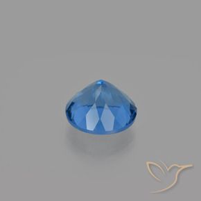 Color-Change Fluorite Gemstone in 14 mm (calibrated) Size for Sale, Color-Change Fluorite Stone in Intense Navy Blue Color