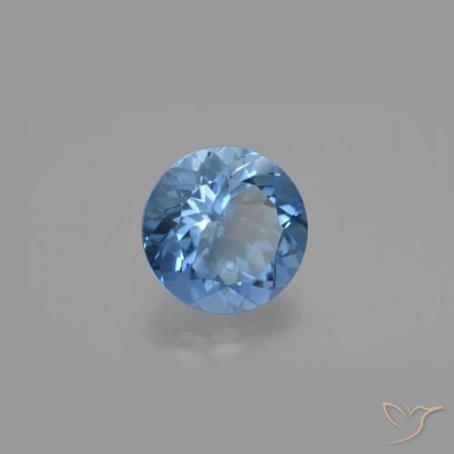 11.48 ct Blue Color-Change Fluorite Stone, Natural Color-Change Fluorite in Round Facet Shape for Sale