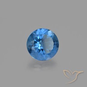 11.21 ct Blue Color-Change Fluorite Stone, Natural Color-Change Fluorite in Round Facet Shape for Sale