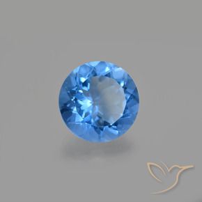 13.41 ct Blue Color-Change Fluorite Stone, Natural Color-Change Fluorite in Round Facet Shape for Sale