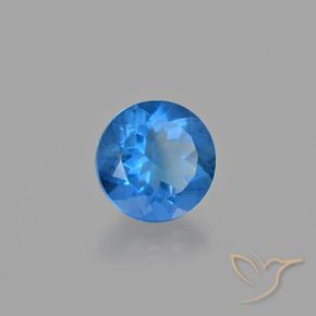12.83 ct Blue Color-Change Fluorite Stone, Natural Color-Change Fluorite in Round Facet Shape for Sale