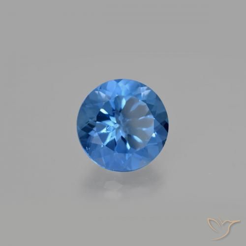 11.28 ct Blue Color-Change Fluorite Stone, Natural Color-Change Fluorite in Round Facet Shape for Sale