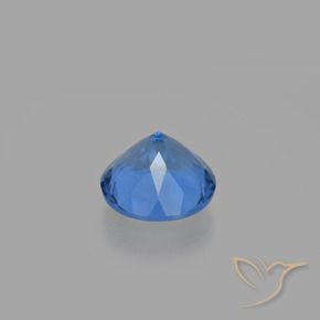 Color-Change Fluorite Gemstone in 14 mm (calibrated) Size for Sale, Color-Change Fluorite Stone in Intense Navy Blue Color