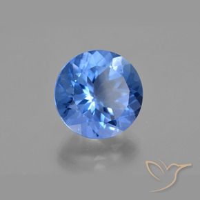 14.68 ct Blue Color-Change Fluorite Stone, Natural Color-Change Fluorite in Round Facet Shape for Sale