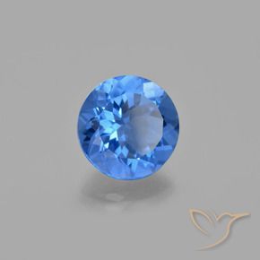 11.75 ct Blue Color-Change Fluorite Stone, Natural Color-Change Fluorite in Round Facet Shape for Sale