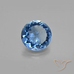 12.28 ct Blue Color-Change Fluorite Stone, Natural Color-Change Fluorite in Round Facet Shape for Sale