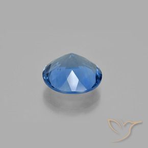 Color-Change Fluorite Gemstone in 15 mm (calibrated) Size for Sale, Color-Change Fluorite Stone in Navy Blue Color