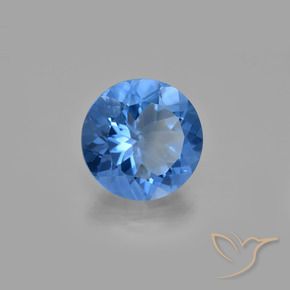 13.49 ct Blue Color-Change Fluorite Stone, Natural Color-Change Fluorite in Round Facet Shape for Sale