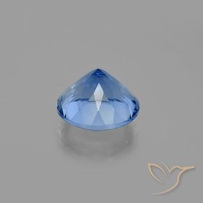 Color-Change Fluorite Gemstone in 15 mm (calibrated) Size for Sale, Color-Change Fluorite Stone in Intense Navy Blue Color