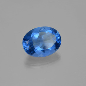 22.67 ct Blue Color-Change Fluorite Stone, Natural Color-Change Fluorite in Oval Facet Shape for Sale