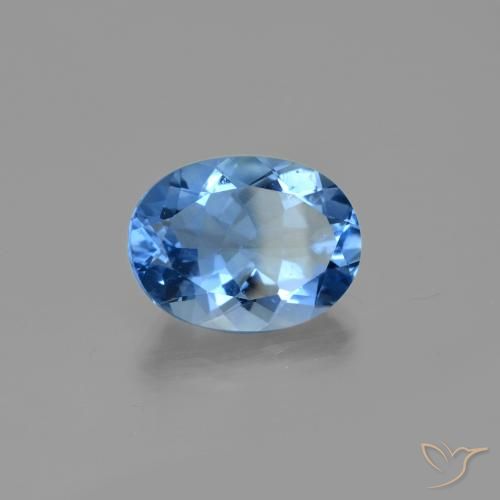 20.85 ct Blue Color-Change Fluorite Stone, Natural Color-Change Fluorite in Oval Facet Shape for Sale