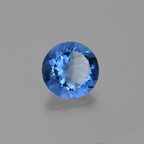 12.60 ct Blue Color-Change Fluorite Stone, Natural Color-Change Fluorite in Round Facet Shape for Sale
