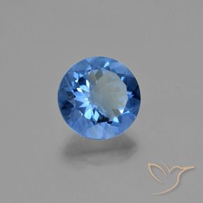 13.83 ct Blue Color-Change Fluorite Stone, Natural Color-Change Fluorite in Round Facet Shape for Sale