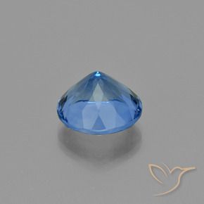 Color-Change Fluorite Gemstone in 15 mm (calibrated) Size for Sale, Color-Change Fluorite Stone in Intense Navy Blue Color