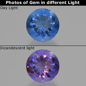 11.2ct Round Facet Violet to Blue Color-Change Fluorite Gem for sale 11.2ct Round Facet Violet to Blue Color-Change Fluorite Gem (ID: 414622)