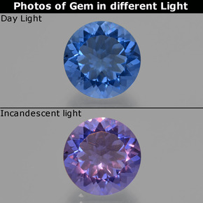 10.1ct Round Facet Violet to Blue Color-Change Fluorite for sale thumb image of 10.1ct Round Facet Violet to Blue Color-Change Fluorite (ID: 414624)
