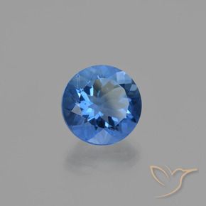 11.55 ct Blue Color-Change Fluorite Stone, Natural Color-Change Fluorite in Round Facet Shape for Sale