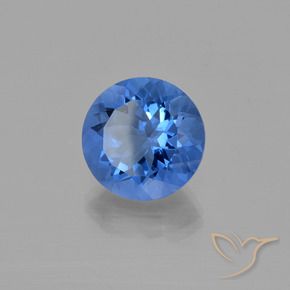 13.93 ct Blue Color-Change Fluorite Stone, Natural Color-Change Fluorite in Round Facet Shape for Sale