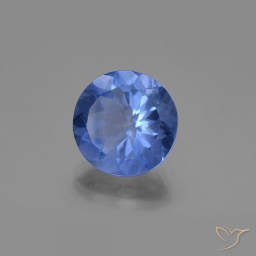 11.27 ct Blue Color-Change Fluorite Stone, Natural Color-Change Fluorite in Round Facet Shape for Sale