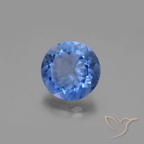 10.95 ct Blue Color-Change Fluorite Stone, Natural Color-Change Fluorite in Round Facet Shape for Sale