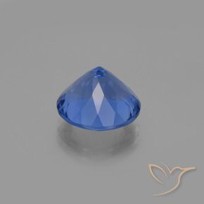 Color-Change Fluorite Gemstone in 14 mm (calibrated) Size for Sale, Color-Change Fluorite Stone in Dark Blue Color