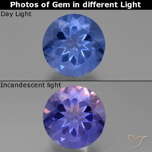 10.91 ct Round Cut Color-Change Fluorite, 13.7 mm From Brazil, Photo A