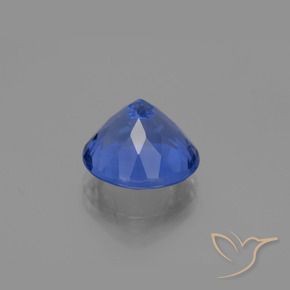 Color-Change Fluorite Gemstone in 14 mm (calibrated) Size for Sale, Color-Change Fluorite Stone in Intense Navy Blue Color