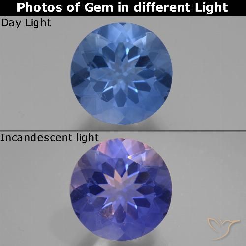 Fluorite a cambiamento di colore a taglio rotondo da 11,78 ct, 13,9 mm dal Brasile, Photo A