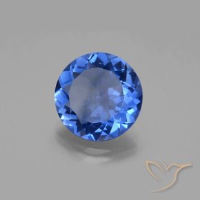12.27 ct Blue Color-Change Fluorite Stone, Natural Color-Change Fluorite in Round Facet Shape for Sale