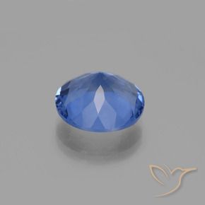 Color-Change Fluorite Gemstone in 15 mm (calibrated) Size for Sale, Color-Change Fluorite Stone in Dark Blue Color