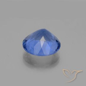 Color-Change Fluorite Gemstone in 15 mm (calibrated) Size for Sale, Color-Change Fluorite Stone in Intense Navy Blue Color
