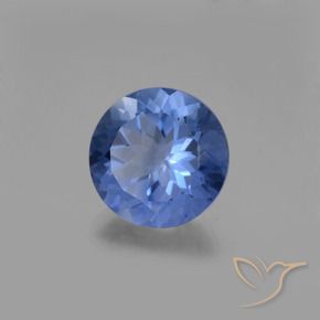 14.55 ct Blue Color-Change Fluorite Stone, Natural Color-Change Fluorite in Round Facet Shape for Sale